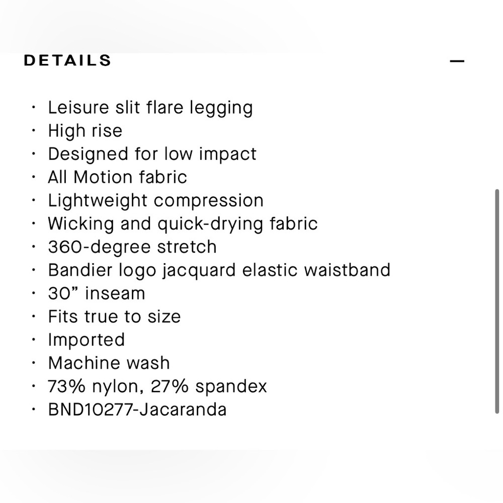 Bandier Jacaranda Set: Sport Logo Slit Legging + Asymmetric Toggle Bra - Picture 12 of 16